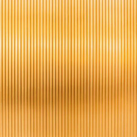 Laiton brossé, surface dorée au grain vertical